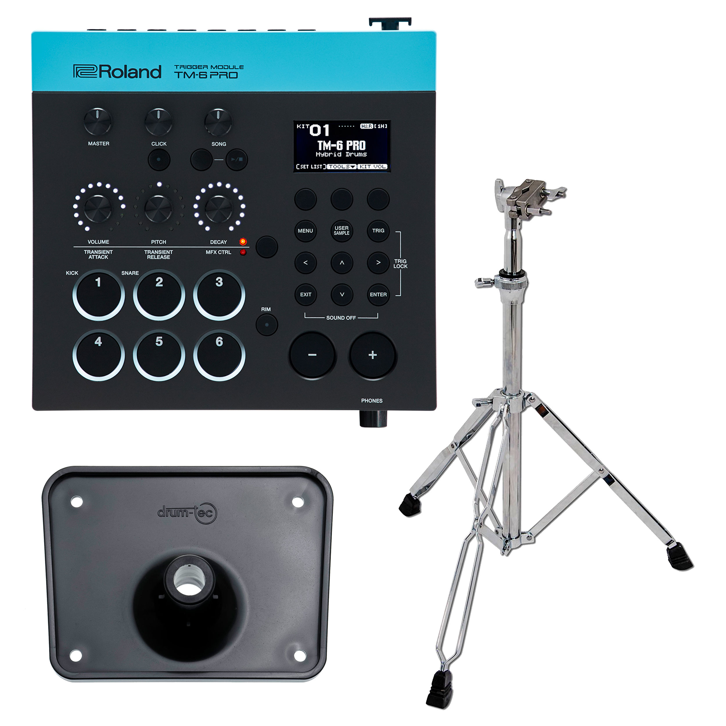 Roland TM-6PRO Trigger Pack and RT-30K Drum Trigger RT-30HR Drum Trigger Includes TM-6 PRO Trigger Module 